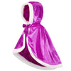 Unittype Winter Fur Princess Hooded Cape Cloak Costume Princess Dress Up For Girls Kids Toddlers Birthday Party Cosplay(5-6 Year