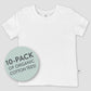 Honestbaby Organic Cotton Short Sleeve T-Shirt Multi-Packs, 10-Pack Bright White, 0-3 Months