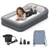GloTika Inflatable Toddler Travel Bed, Portable Kids Air Mattress with Soft Bed Sheet, Toddler Air Mattress with Surround Safety