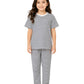 OG Kids Black White Stripe Girls Short Sleeve Pyjama Set  Black/White 56 Years