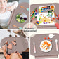 Silicone Placemat For Baby, Silicone Baby Toddlers Non-Slip Tablemats Stain Resistant Anti-Skid Reusable Dishwasher Safe Table M