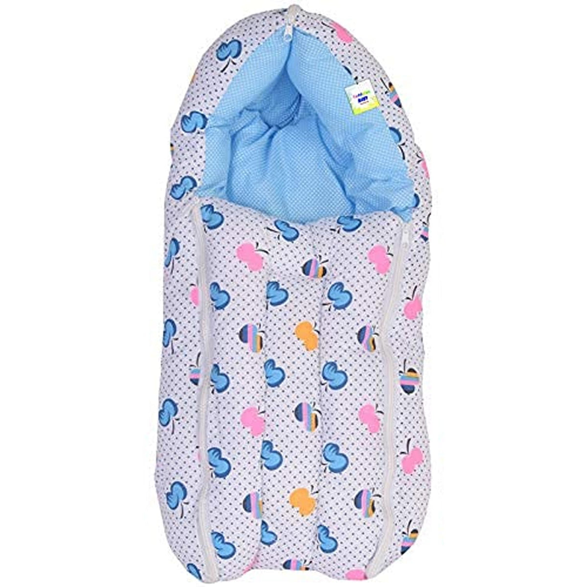 Toddylon Baby Carry Bags 3 in 1 Bed | Wrapper | Newborn Boys Girls | Wearable Blankets | Cotton (06 Months) Blue