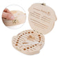 NASHRIO Baby Tooth Box Wooden Kids Keepsake Organizer Gift for Baby Teeth, Cute Children Tooth Container with Tweezers to Keep t