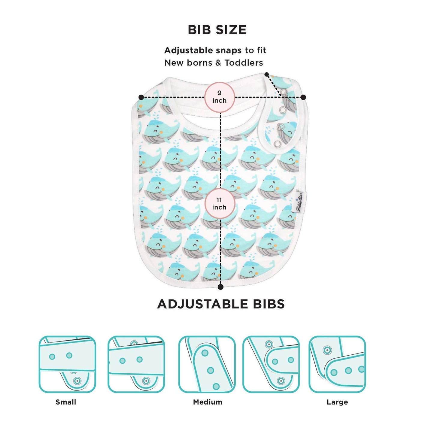 Kiddystar Toddler Bibs 5/8/10 Pack - Organic Cotton, Soft Absorbent Bandana Bibs For Teething, Drooling & Feeding Infants