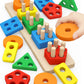 PEBIRA Montessori Toys for 1 to 3-Year-Old Boys Girls Toddlers, Wooden Sorting & Stacking Toys for Toddlers and Kids Preschool, 
