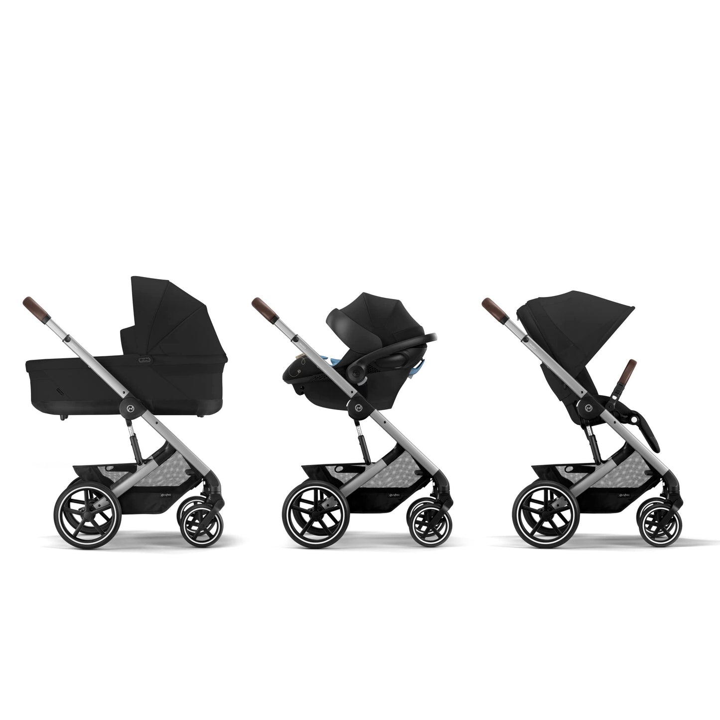 Balios S Lux 2 Stroller - Silver Frame And Moon Black Seat