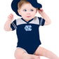 Two Feet Ahead Newborn Infant Football Bodysuit Creeper (6 Months, North Carolina Tar Heels)