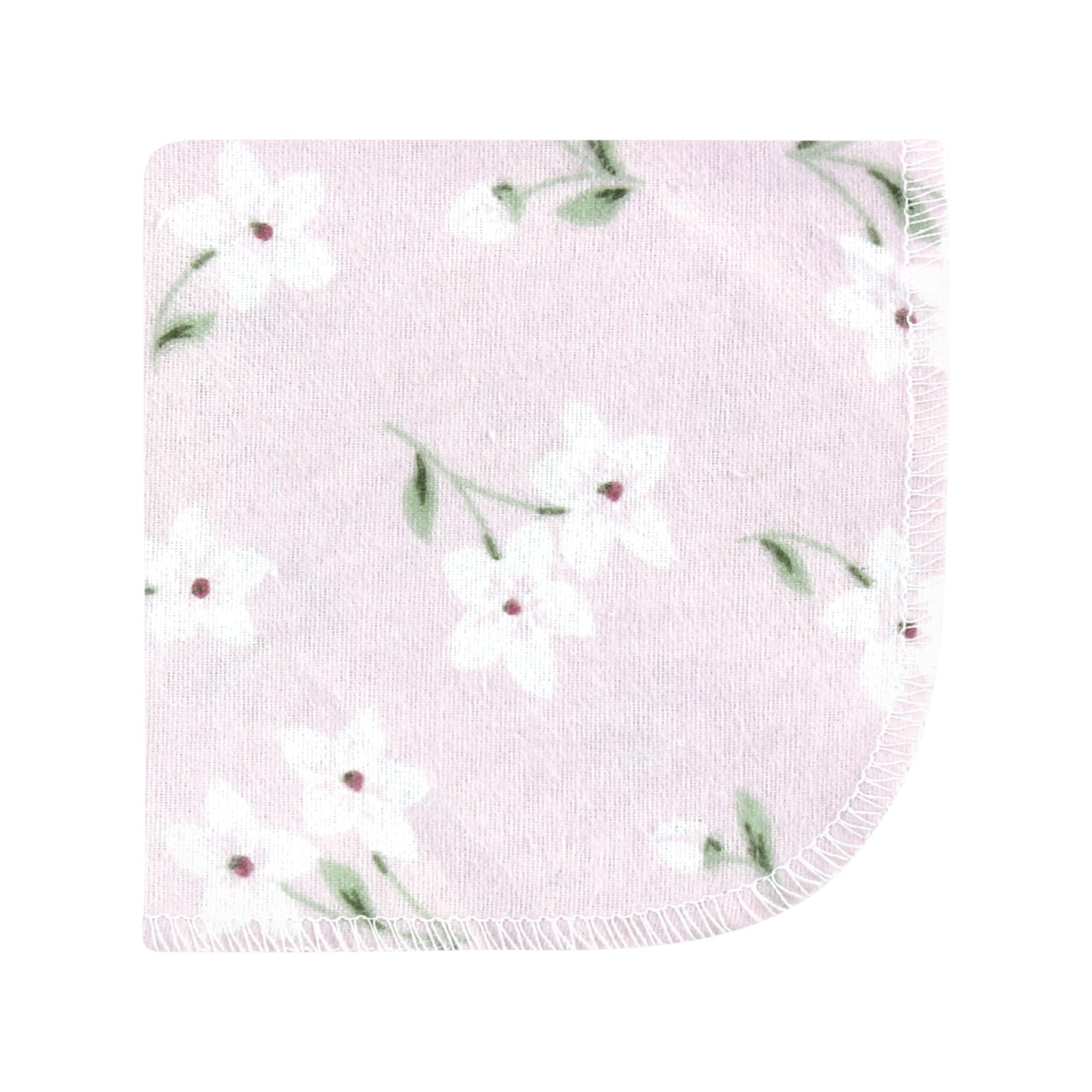 Hudson Baby Unisex Baby Flannel Cotton Washcloths, Purple Dainty Floral 12 Pack, One Size