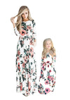 Wiwiqs Flower Girl Dress Boho Maxi Wedding Christmas Photo Party Dresses Costumes Halloween Floral White Long Sleeve 5-6 Years