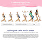 Cowiewie Natural Wooden High Chair for Babies & Toddlers 3-Tier Remove & 2 Adjustable Tray, 8 Adjustable Highchair with Cushions