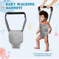 Cowiewie 2 In 1 Baby Door Jumper W/Baby Walking Harness Function, Baby Jumper With Door Clamp Adjustable Strap And Seat, Gray