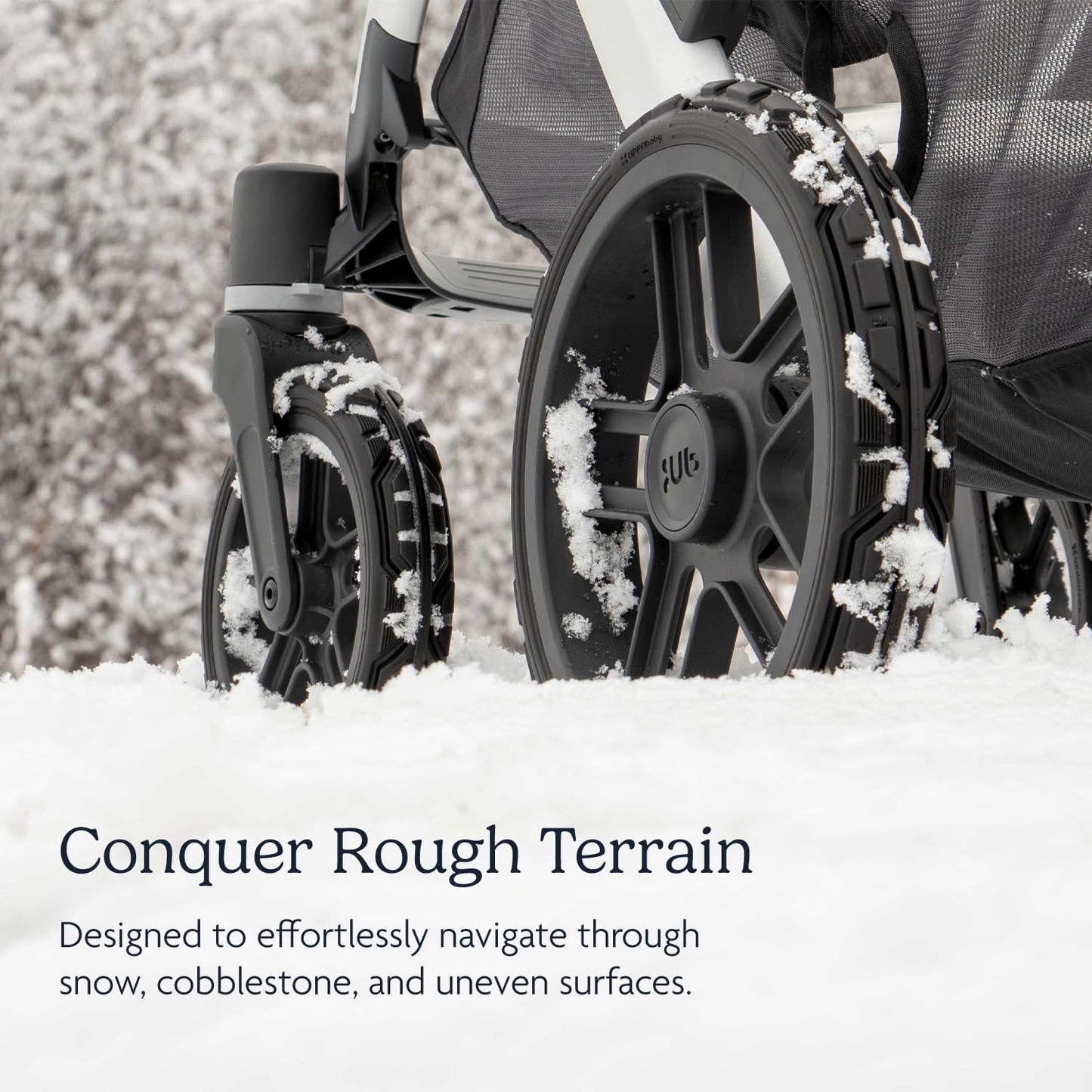Uppababy All-Terrain Wheels For Vista, Vista V2 And Vista V3 Stroller - Durable For Snow & Cobblestones - Quick Attachment - Inc