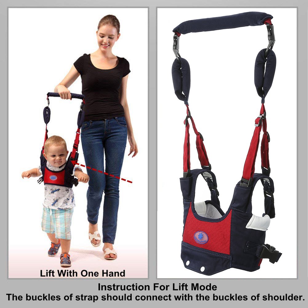 Baby Walker Toddler Walking Assistant, Deralaon Handheld Stand Up And Walking Learning Leash Kids Safety Breathable Walking Harn