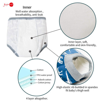 Joyo Roy 1T Kids Underwear Boys Toilet Training Potty Training Pants Potty Training For Boys Kids Waterproof Pants Boys Toddler