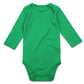 Romperinbox Unisex Solid Baby Bodysuit 0-24 Months (Green Long Sleeve, 0-3 Months)