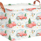 CLOCOR Rectangular Storage Basket Empty,Gift Basket,Waterproof Storage Bin with Handles,Room Decor(Christmas Gift Car)