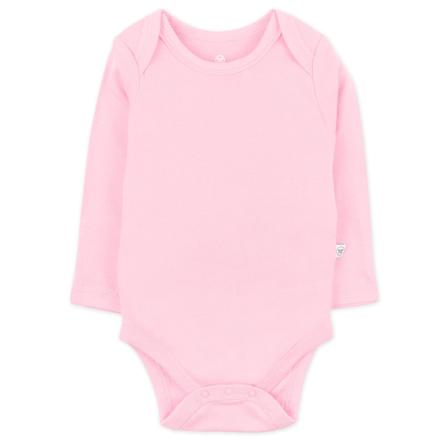 Honestbaby 5-Pack Organic Cotton Long Sleeve Bodysuits, Pink Ombre, 24 Months