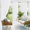 Nicetown 2 Panels Outdoor Mosquito Netting For Patio Waterproof, Extra Wide 118' Airy Mesh Net Outdoor Sheer Curtains Privacy,