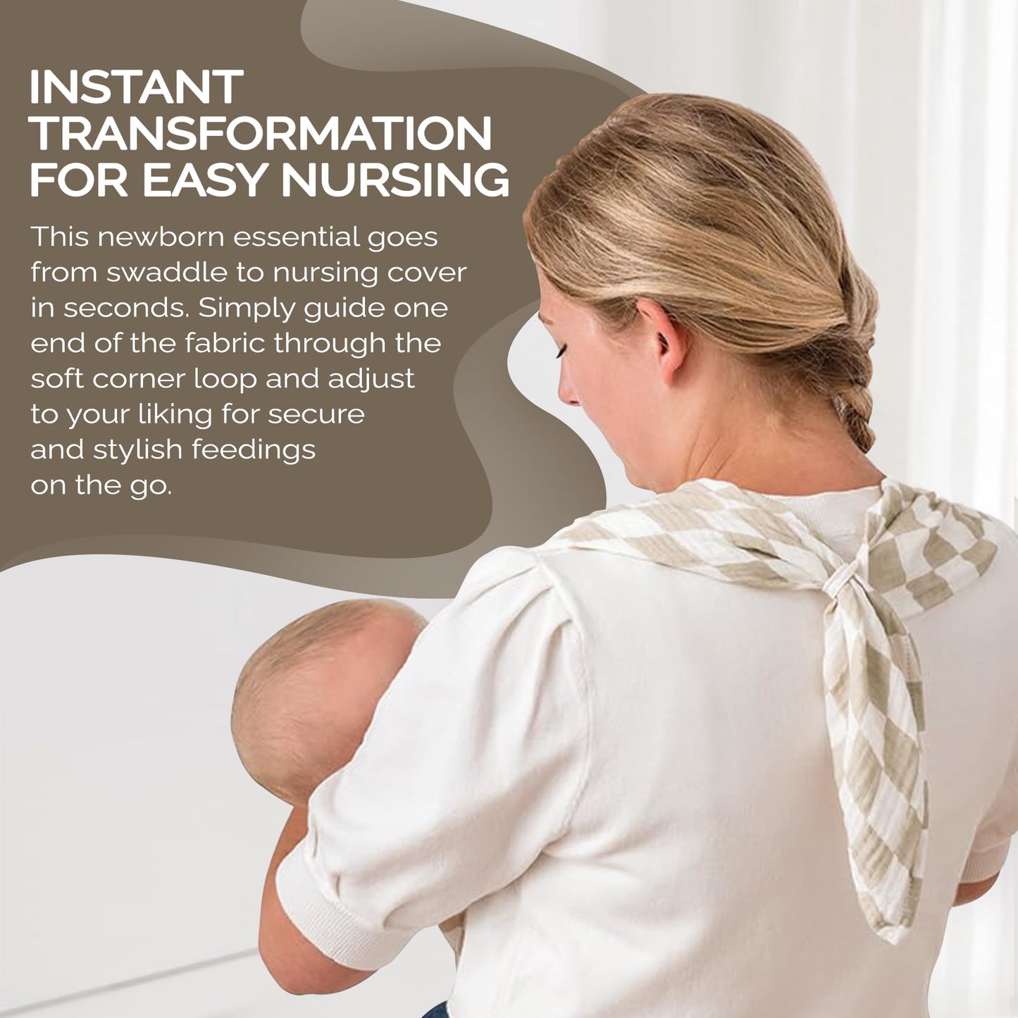 Itzy Ritzy Breastfeeding Boss Multi-Use Cover - A Nursing Cover, Swaddle, Car Seat Cover, Tummy Time Mat & Burp Cloth All In One