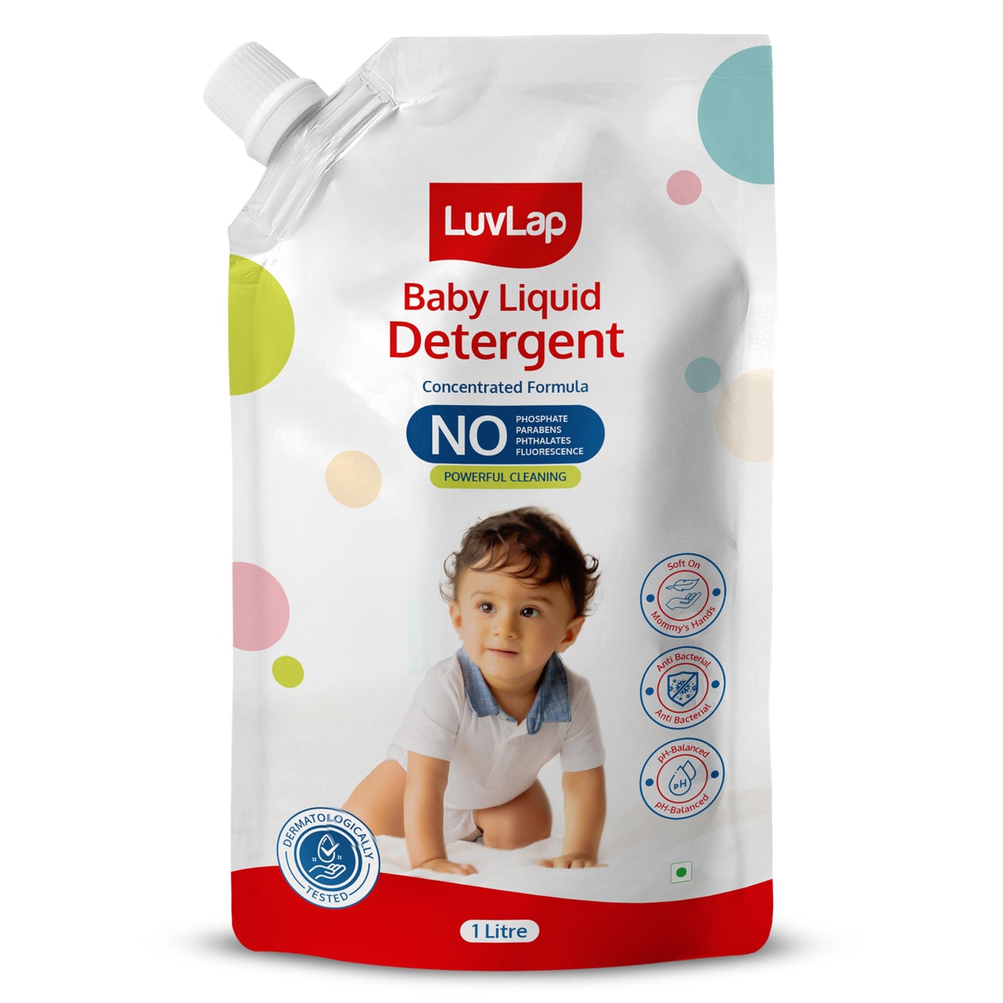 Luvlap Baby Laundry Detergent Refill Pack 1000Ml, Ph Balanced, No Harsh Chemicals, Safe For MommyS Hands & BabyS Skin, AntiB