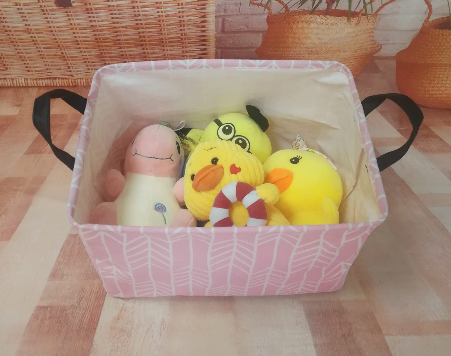 Vaivusto Rec Toy Box Chest Kids Hamper Storage Basket Collapsible Organizer Bin Gift Baskets For Home/Dorm/Kitchen/Pet/Office/Cl