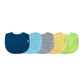 green sprouts Muslin Bibs made from Organic Cotton (5 pack)| 4 absorbent layers protect from sniffles, drips, & drools | 100% Or