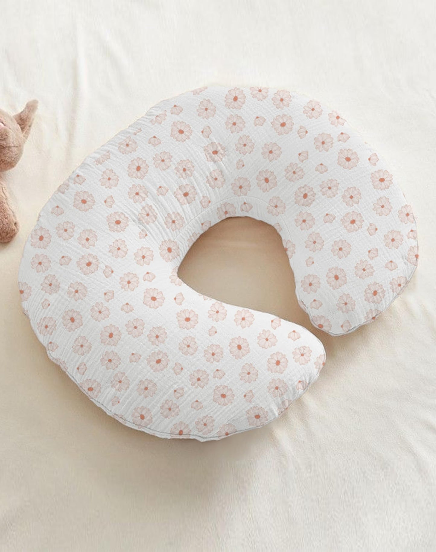 Wimist Nursing Pillow Covers 2 Pack, Muslin Nursing Cover For Breastfeeding Pillows, Comfortable For Baby Girls And Boys (Dusty