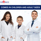 Dress Up America Kids Lab Coat - White Doctor Costume for Boys & Girls - STEM Play Dress-Up for Scientists & Doctors
