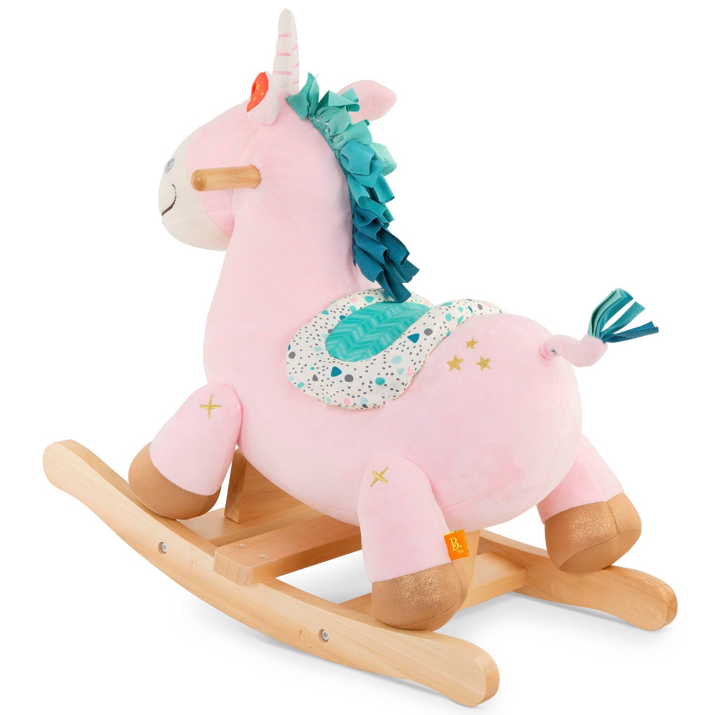 B. toys - Unicorn Rocker - Unicorn Rocking Toy - Wooden Ride-On - Classic Toys for Toddlers, Kids - 18 Months + - Rodeo Rocker -