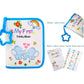 Buviagem Baby Soft Cloth Album; Babys My First Photo Book For Family Memery With Safe Mirror Holds 17 Photos Kissing Elephant Fa