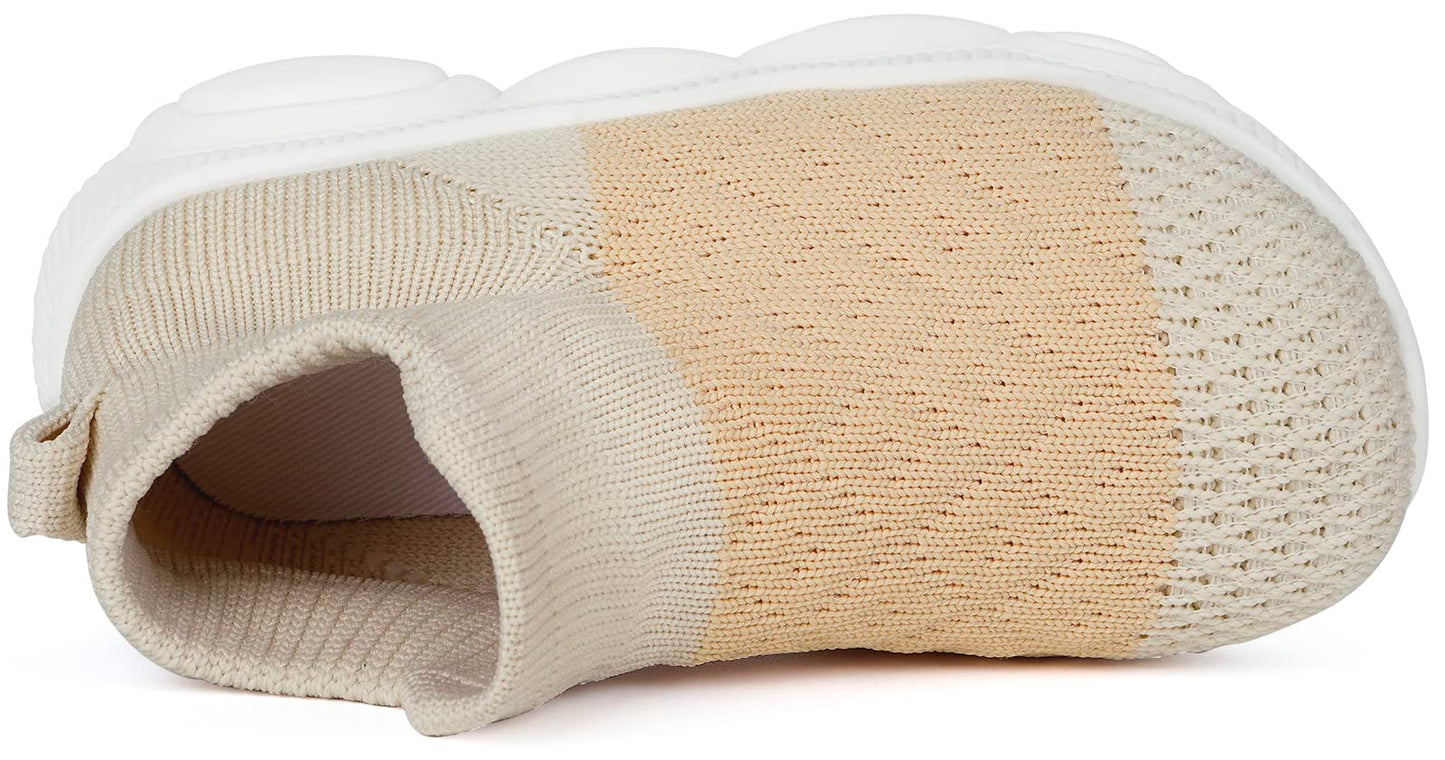 Baby Socks Boys Girls Breathable Walking Shoes Toddler Slippers Infant Shoes Toddle Sneaker With Soft Rubber Sole,Khaki-1