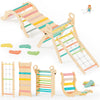 Bluewood 10-In-1 Pikler Triangle Set, Toddler Climbing Toys Indoor, Montessori Climber, Baby Jungle Gyms With Arch, Extra Rope L