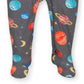 Gerber Unisex Baby Toddler Buttery Soft Snug Fit Footed Pajamas With Viscose Made From Eucalyptus, Space, 6-9 Months