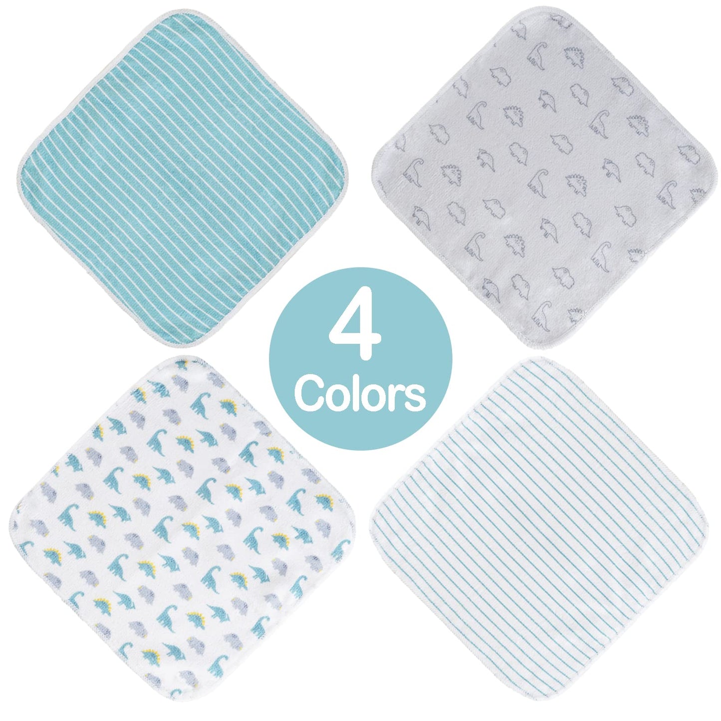 Viviland Baby Washcloths, 24Pack Baby Wash Cloths For Newborn, Baby Towels And Infant Bath Face Washcloths For Boys Girls Super