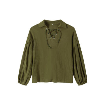 Eymitory Boys Medieval Pirate Shirt Kids Viking Renaissance Ruffle Shirt Halloween Scottish Jacobite Ghillie Costume Tops