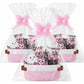 Colingmill 3 Pack Christmas Thanksgiving Small Woven Basket for Gifts with Handles Clear Bags and Ribbons Empty Storage Basket D