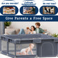 Baby Playpen With Mat, 50X50 Inch Playpen With Mat Waterproof For Babies And Toddlers Play Pen Playards Safety Gate Fence Active
