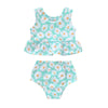 Younger Tree Toddler Baby Girls Summer Swimsuit Sleeveless Floral Swimwear Two-Piece Suit Beach Bikini (Daisy Swimsuit, 18-24 Mo