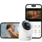 MAMAPRO Baby Monitor with Camera and Audio - 2K Color Night Vision, WiFi Video Baby Monitor - 355 Pan/70Tilt, AI Motion/Cry/Temp