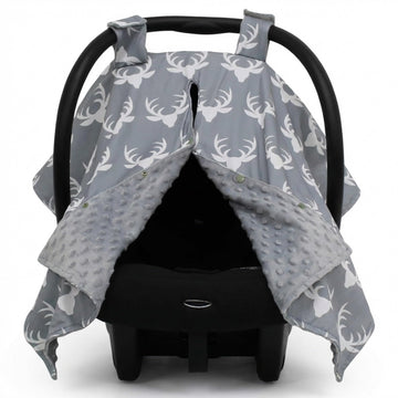 Dear Baby Gear - 40x30 Car Seat Canopy, Infant Carrier Cover for Boys & Girls, Cozy Fall, Nursing & Stroller Use, Newborn Travel