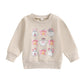 Mozikqin Toddler Baby Halloween Outfit Boy Girl Pumpkin Sweatshirt Crewneck Pullover Sweater Long Sleeve Shirt Fall Clothes (Bow