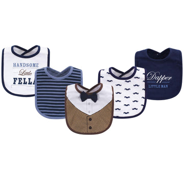 Little Treasure Unisex Baby Cotton Bibs, Dapper Bow Tie, One Size