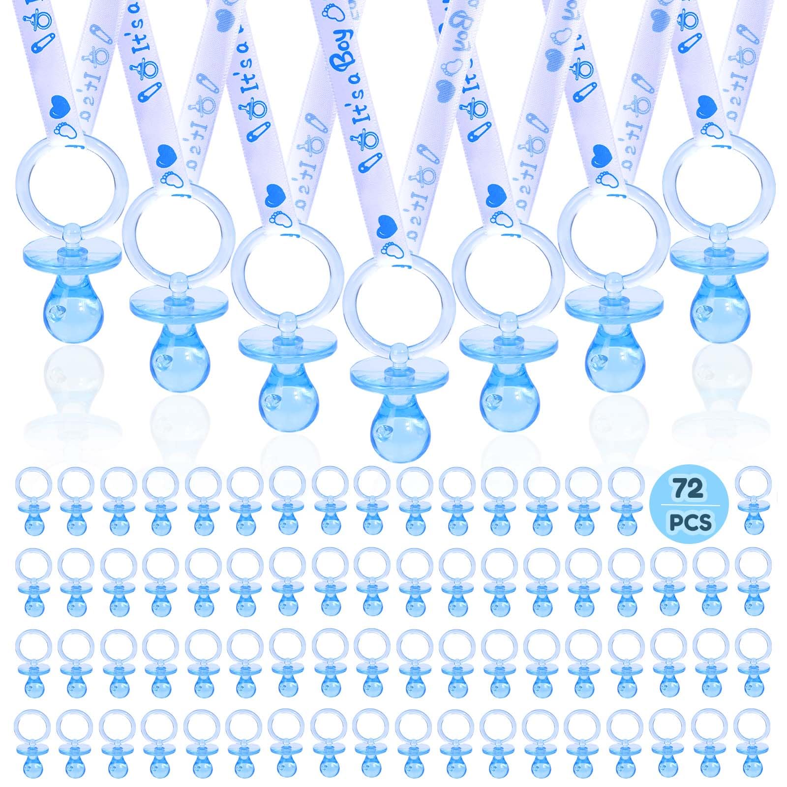 72 Baby Shower Pacifiers Necklace, Acrylic Pacifier Necklace, Cute Pacifier Necklace For Baby Shower Boys Girls Party Favors Cha