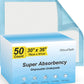 50 Count 30    X 36    Super Absorbency Disposable Underpads, Leakproof Quick Drying, Baby Puppy & Adults Bed Pads Disposable Ad