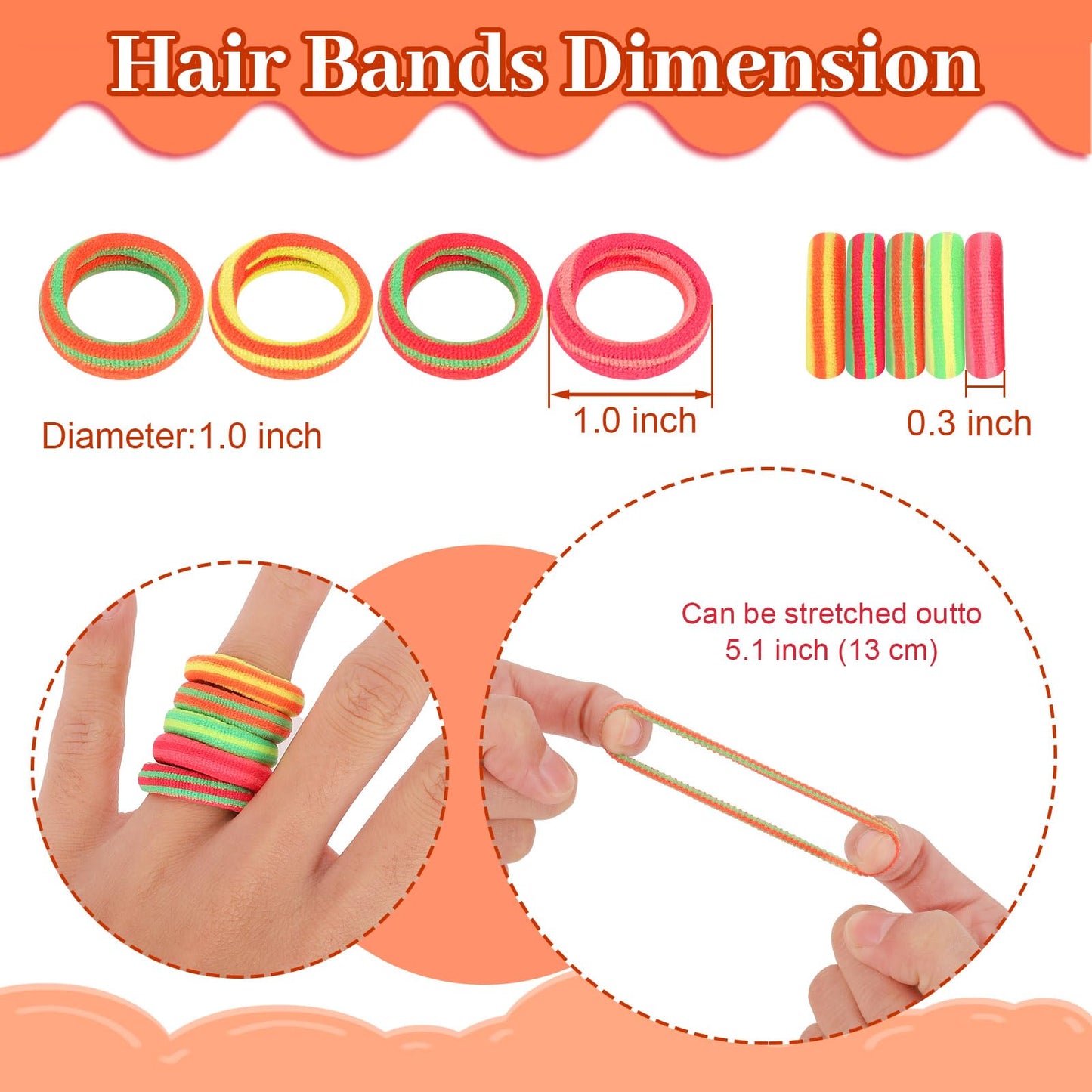 200 Pack Hair Ties Beoffer Baby Toddlers Girls Elastics Hair Bands No Damage Multicolor Colorful Small Rubber Bands Ponytail Pig