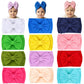 Bellastella 12 Pcs Baby Girls Bow Headbands Soft Stretchy Fabric Hair Bands With Large Cute Bow Knots, Colorful Turban Headwraps