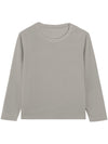 Toddler Boys Long Sleeve T-Shirts Cotton Crewneck Tees Soft Basic Solid Color Layering Warm T-Shirt Top, Tagless Neckline Gray