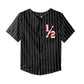 Baby Boy Girl Halfway To One 1/2 Baseball Shirt Suit - Half Birthday Infant Newborn Clothes 1 Year Black Striped