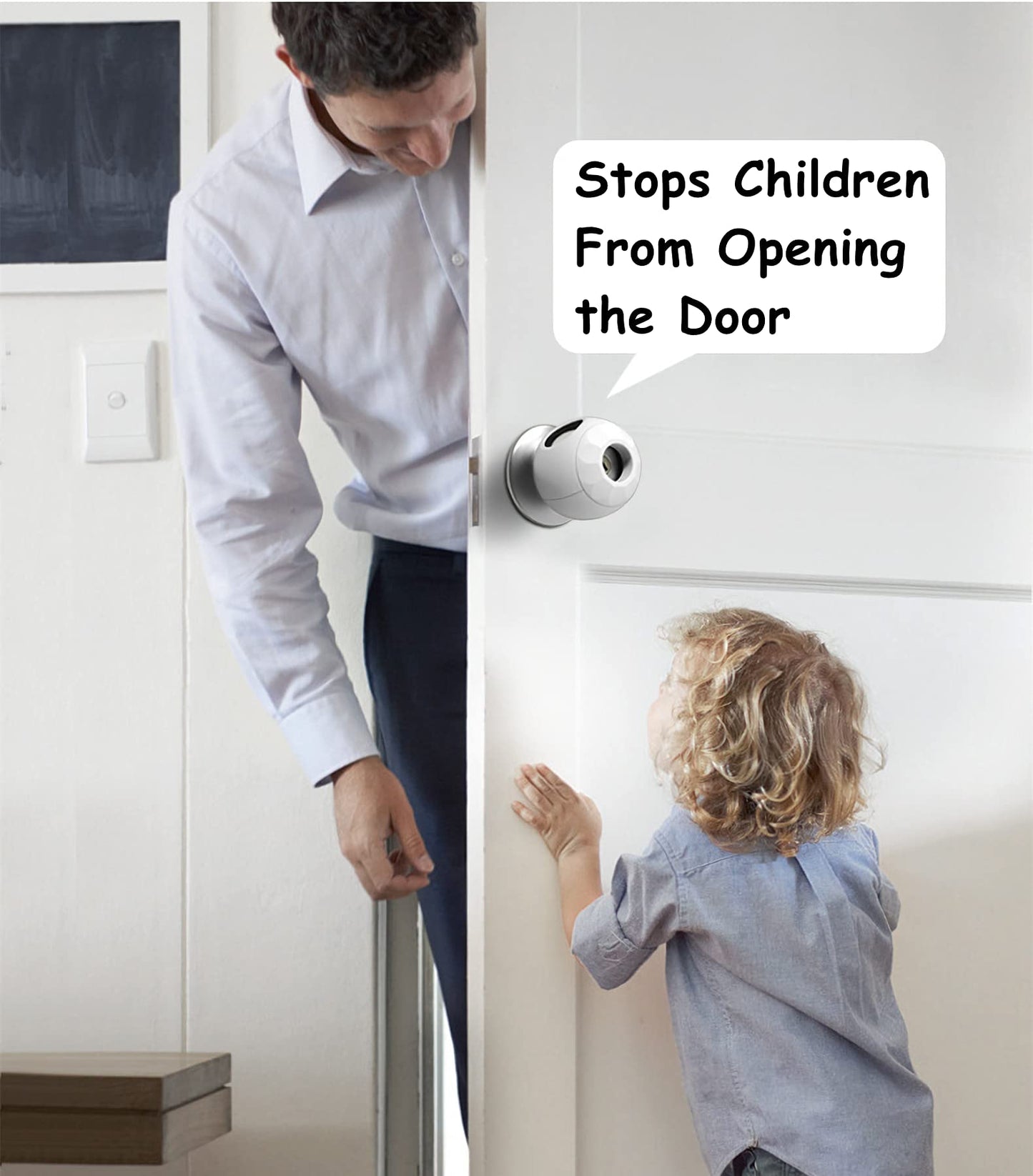 Baby Safety Door Knob Covers 4 Pack Baby Safety Door Handle Protector Child Proof Door Knobs Door Safety For Kids Universal Fit