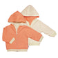 Babysoy Baby & Tot Unisex Reversible Zipper Hoodie Jacket - Canteloupe- 6-12 Months